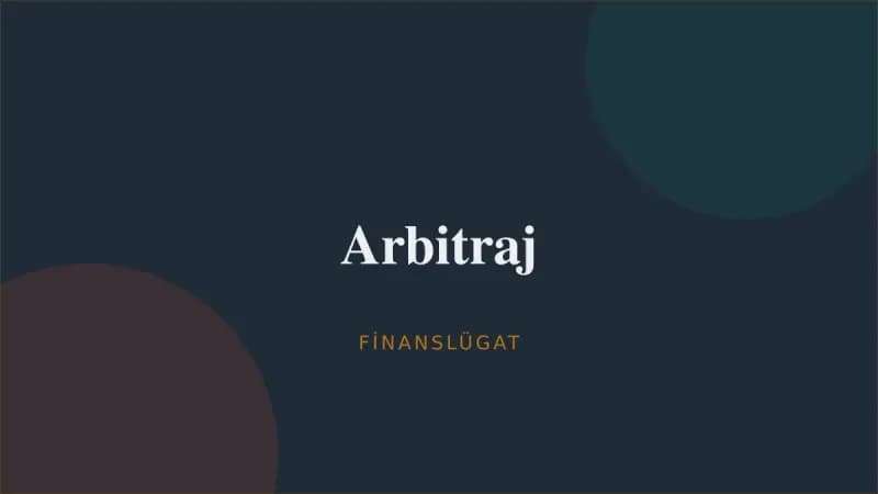 Arbitraj — Finanslügat kapak görseli