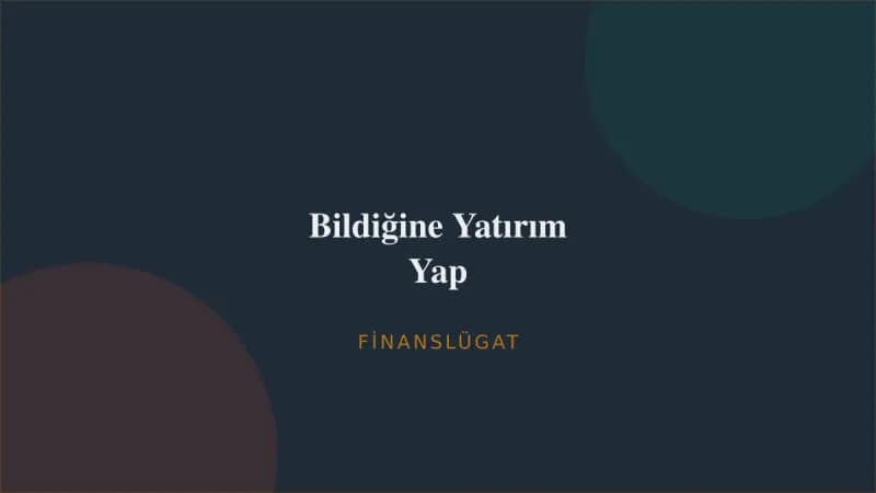 Bildiğine Yatırım Yap — Finanslügat kapak görseli