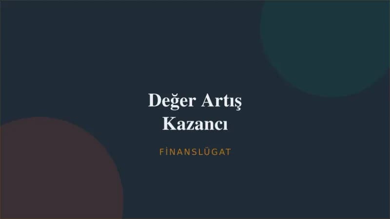Değer Artış Kazancı — Finanslügat kapak görseli