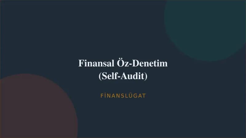 Finansal Öz-Denetim (Self-Audit) — Finanslügat kapak görseli