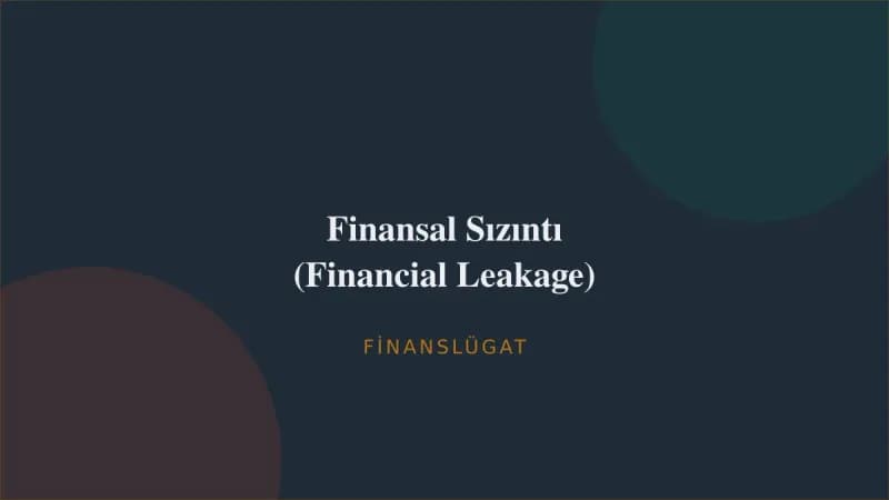 Finansal Sızıntı (Financial Leakage) — Finanslügat kapak görseli