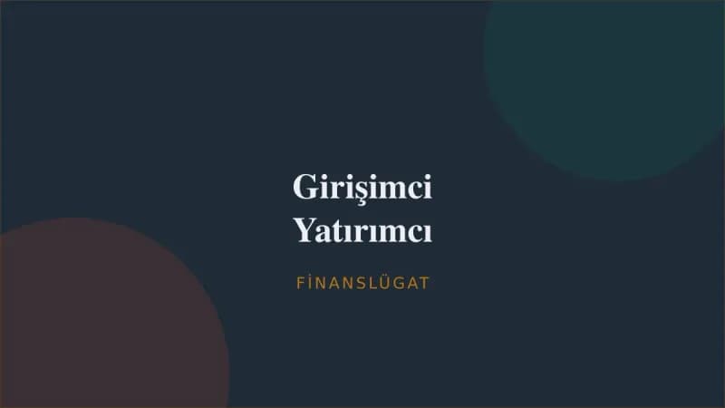 Girişimci Yatırımcı — Finanslügat kapak görseli