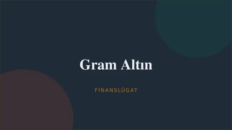 Gram Altın — Finanslügat kapak görseli