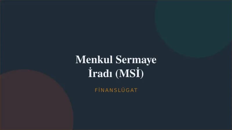 Menkul Sermaye İradı (MSİ) — Finanslügat kapak görseli