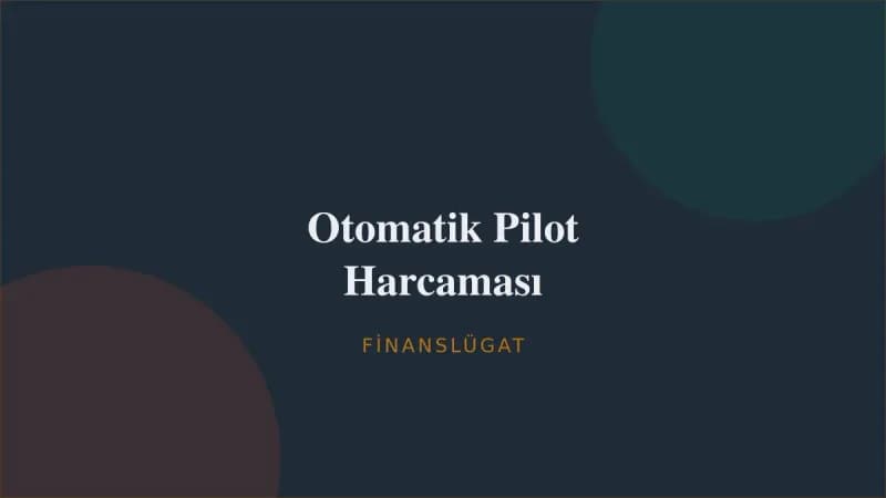Otomatik Pilot Harcaması — Finanslügat kapak görseli