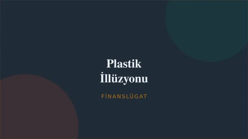 Plastik İllüzyonu — Finanslügat kapak görseli
