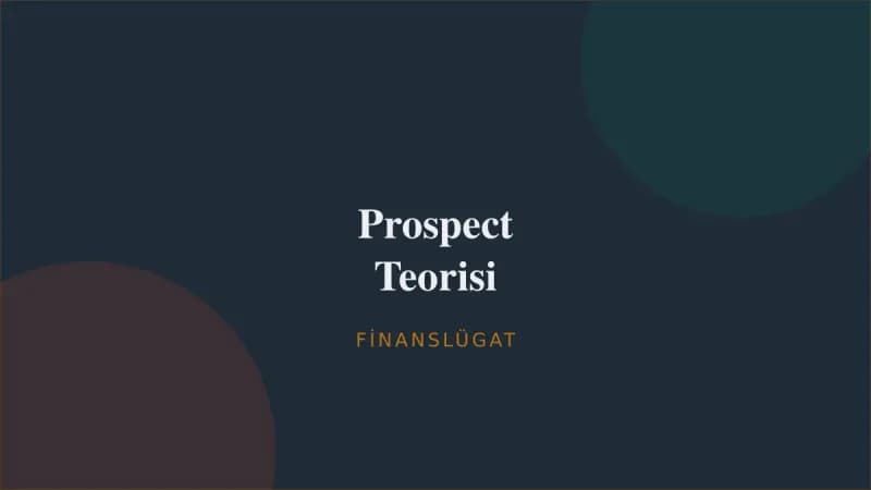 Prospect Teorisi — Finanslügat kapak görseli