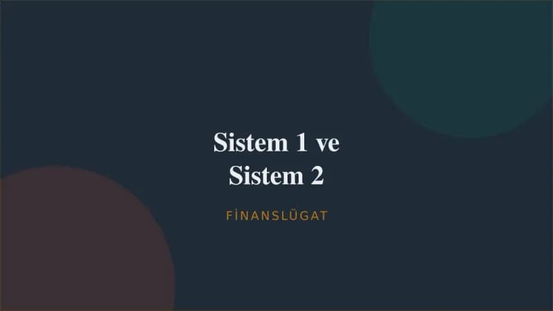 Sistem 1 ve Sistem 2 — Finanslügat kapak görseli
