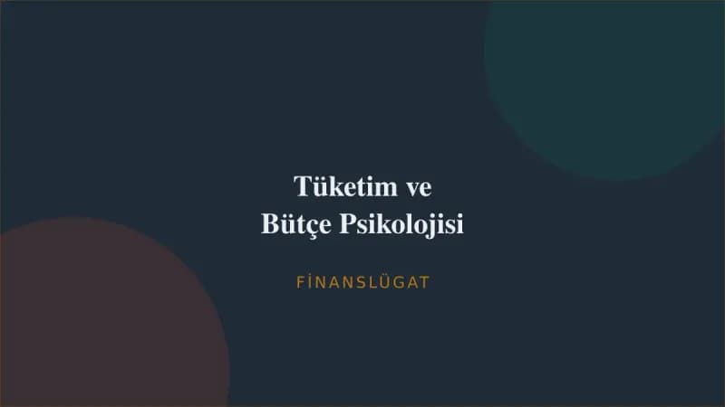 Tüketim ve Bütçe Psikolojisi — Finanslügat kapak görseli