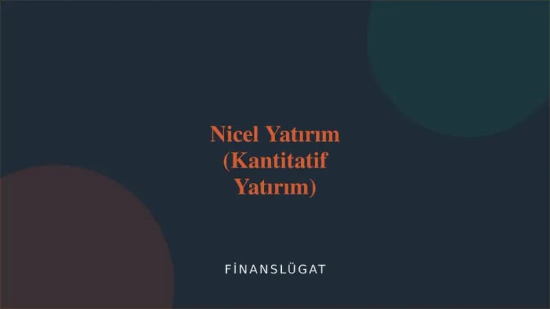 Nicel Yatırım (Kantitatif Yatırım) kapak görseli