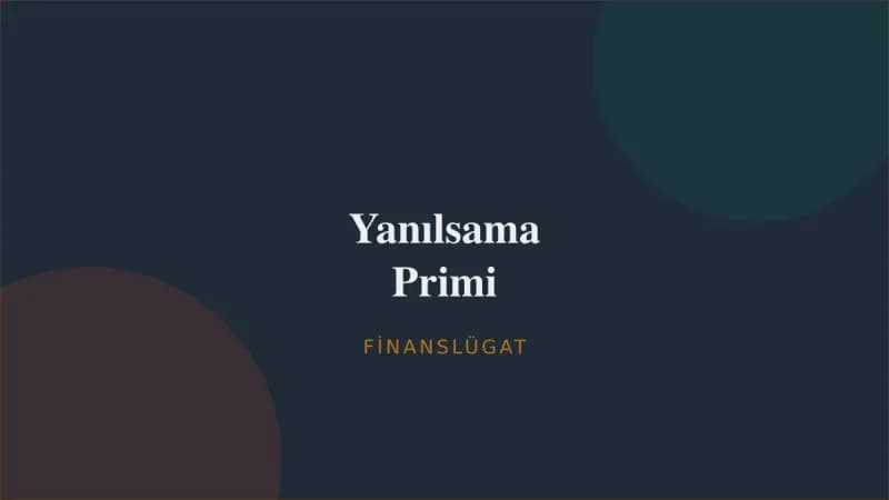 Yanılsama Primi — Finanslügat kapak görseli